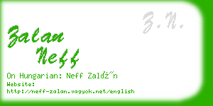 zalan neff business card